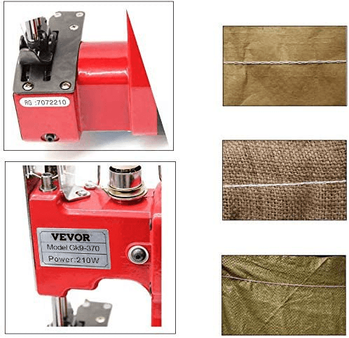 VEVOR Bag Closer Closing Machine 110V Portable Sewing Electric Stitcher GK9-890 Knitted Bag Sealing Closing Packing Machine Closer for Woven Snakeskin Bag Sack (110V) - Loomini