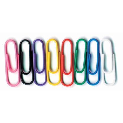 Vinyl-Coated Paper Clips, No. 1 Standard Size, 100 Per Pack, 10 Packs - Loomini