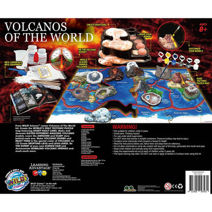 Volcanos of the World - Science Kit for Ages 8+ - Create 11 Volcanos, Mineral Pools, Lava Bombs, Tectonic Map and More - Loomini