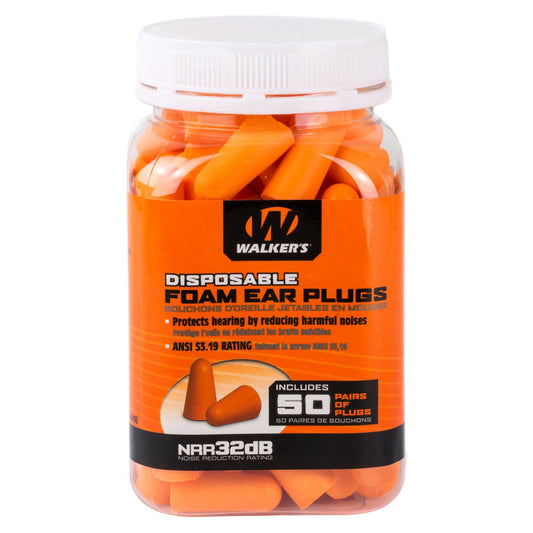 Walker's Foam Ear Plugs 50pk Jar - Loomini