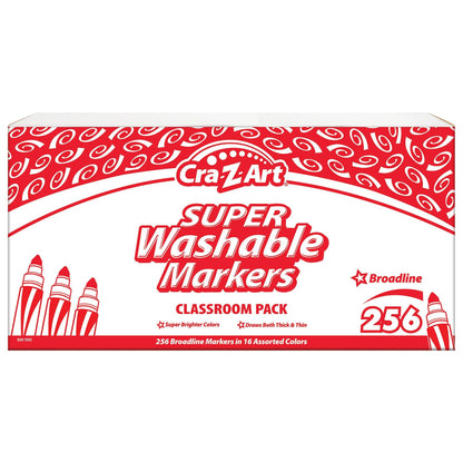 Washable Broad Line Markers Classroom Pack, 256 count - Loomini