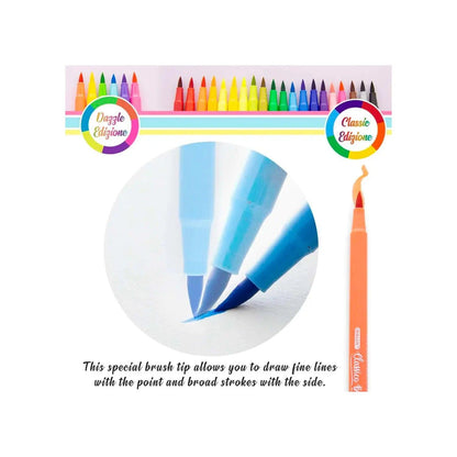 Washable Brush Markers, 12 Colors, 12 Per Pack, 3 Packs Bazic Products®