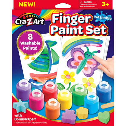Washable Finger Paints Set, 8 Colors Per Set, 2 Sets - Loomini