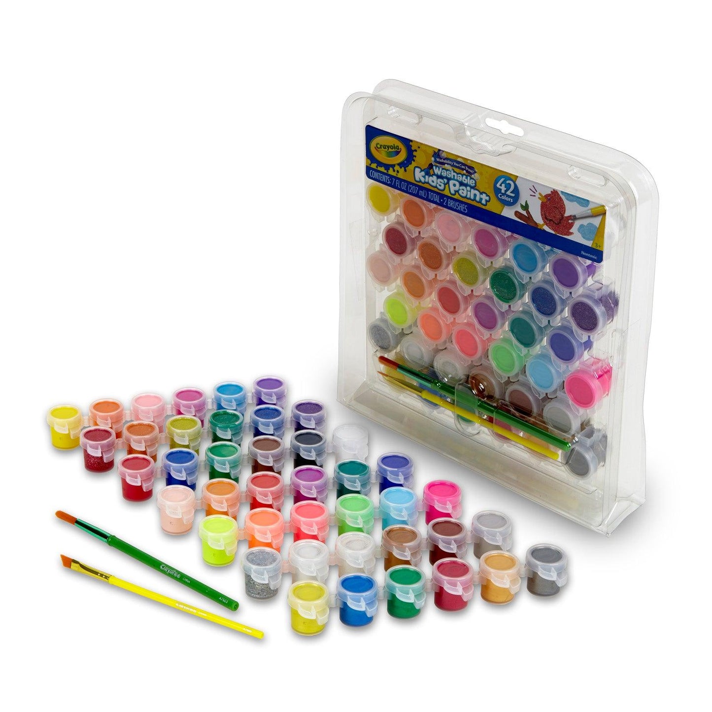 Washable Kids Paint, 42 Count - Loomini