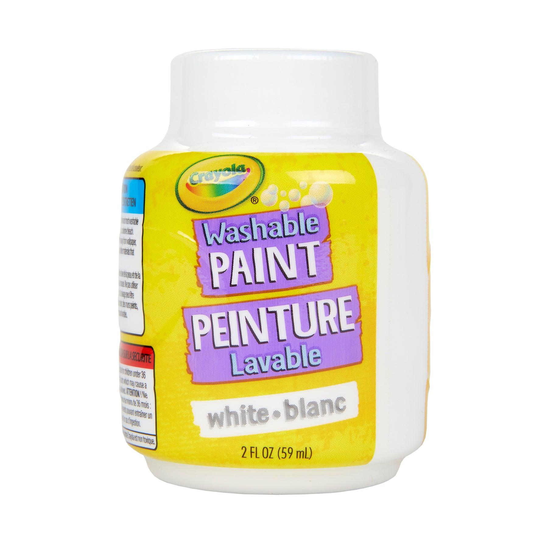 Washable Paint, 2oz, White, Pack of 12 - Loomini