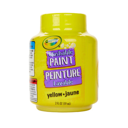 Washable Paint, 2oz, Yellow, Pack of 12 - Loomini