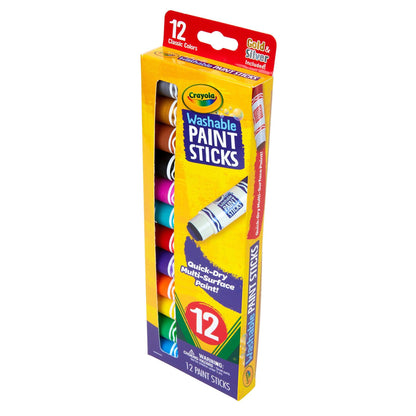 Washable Paint Sticks, 12 Per Pack, 2 Packs - Loomini