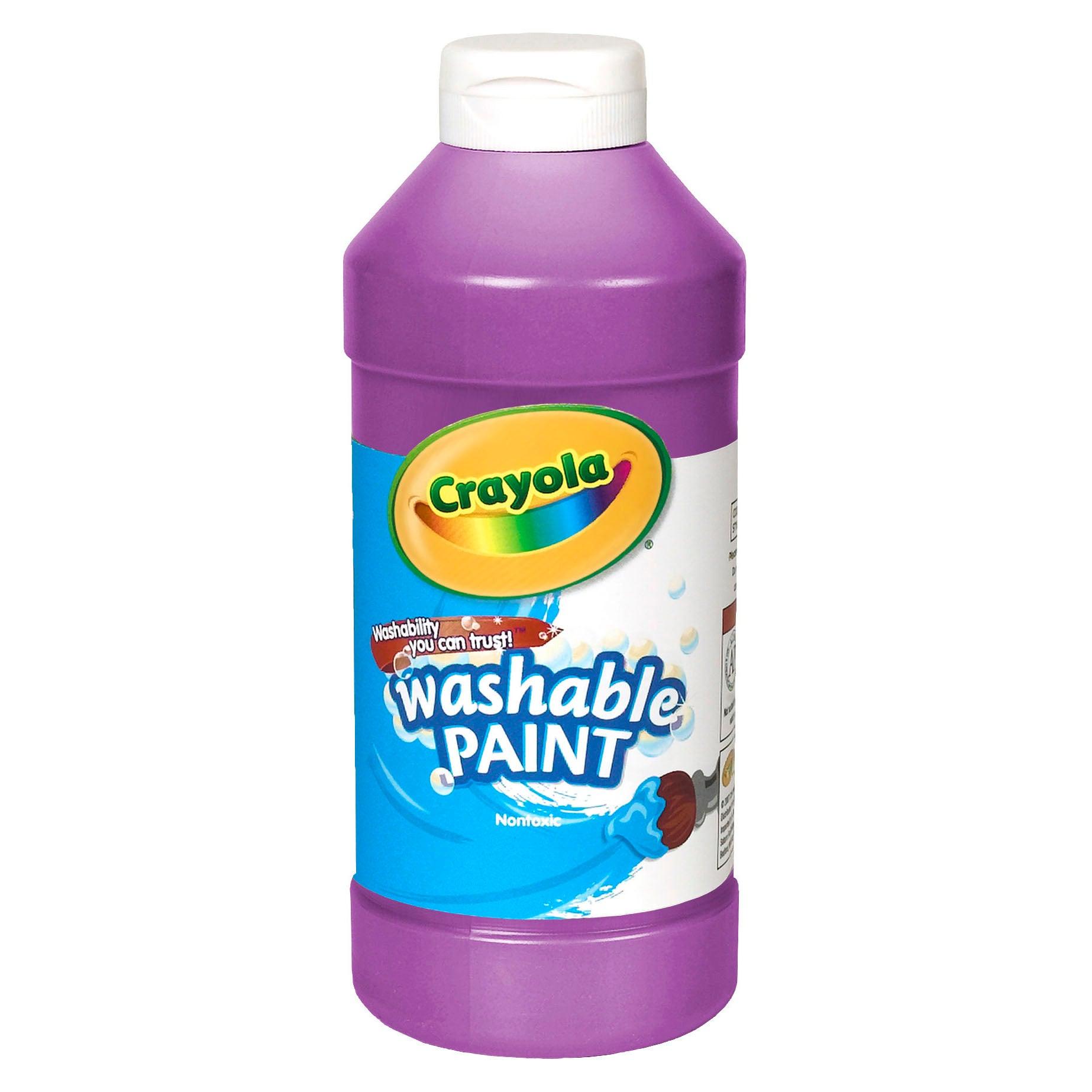 Washable Paint, Violet, 16 oz. Bottles, Pack of 6 - Loomini