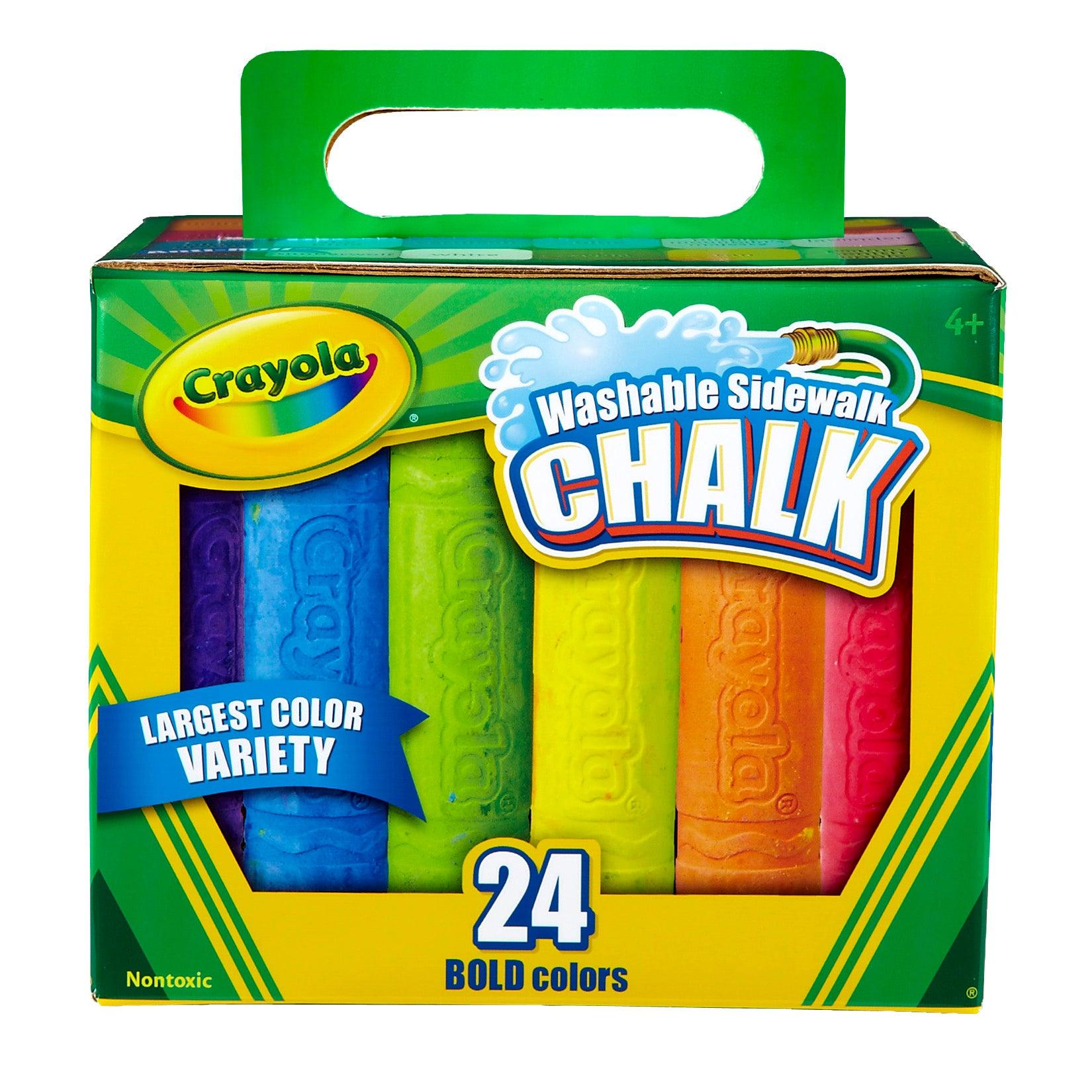 Washable Sidewalk Chalk, 24 Per Box, 4 Boxes - Loomini