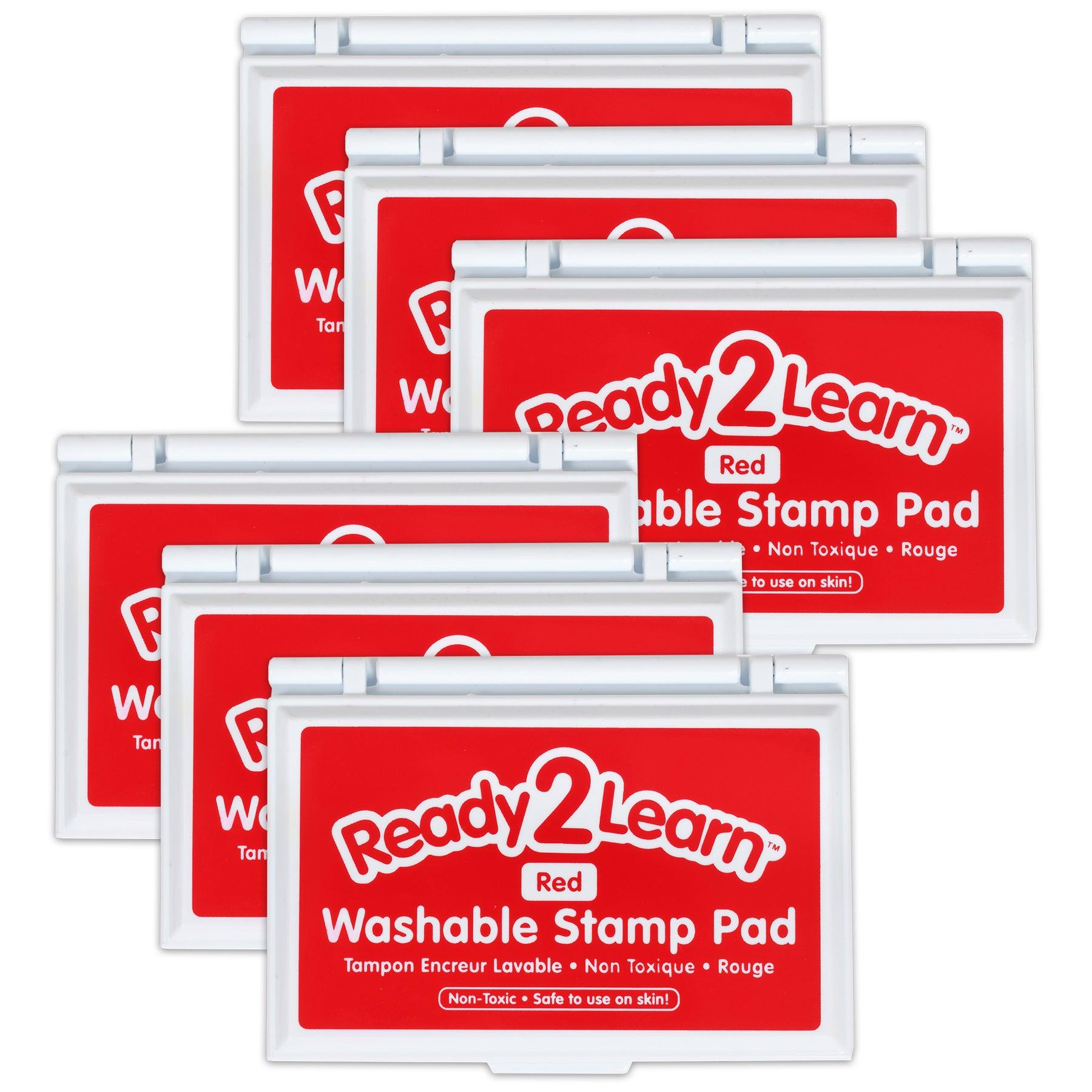 Washable Stamp Pad - Red - Pack of 6 - Loomini