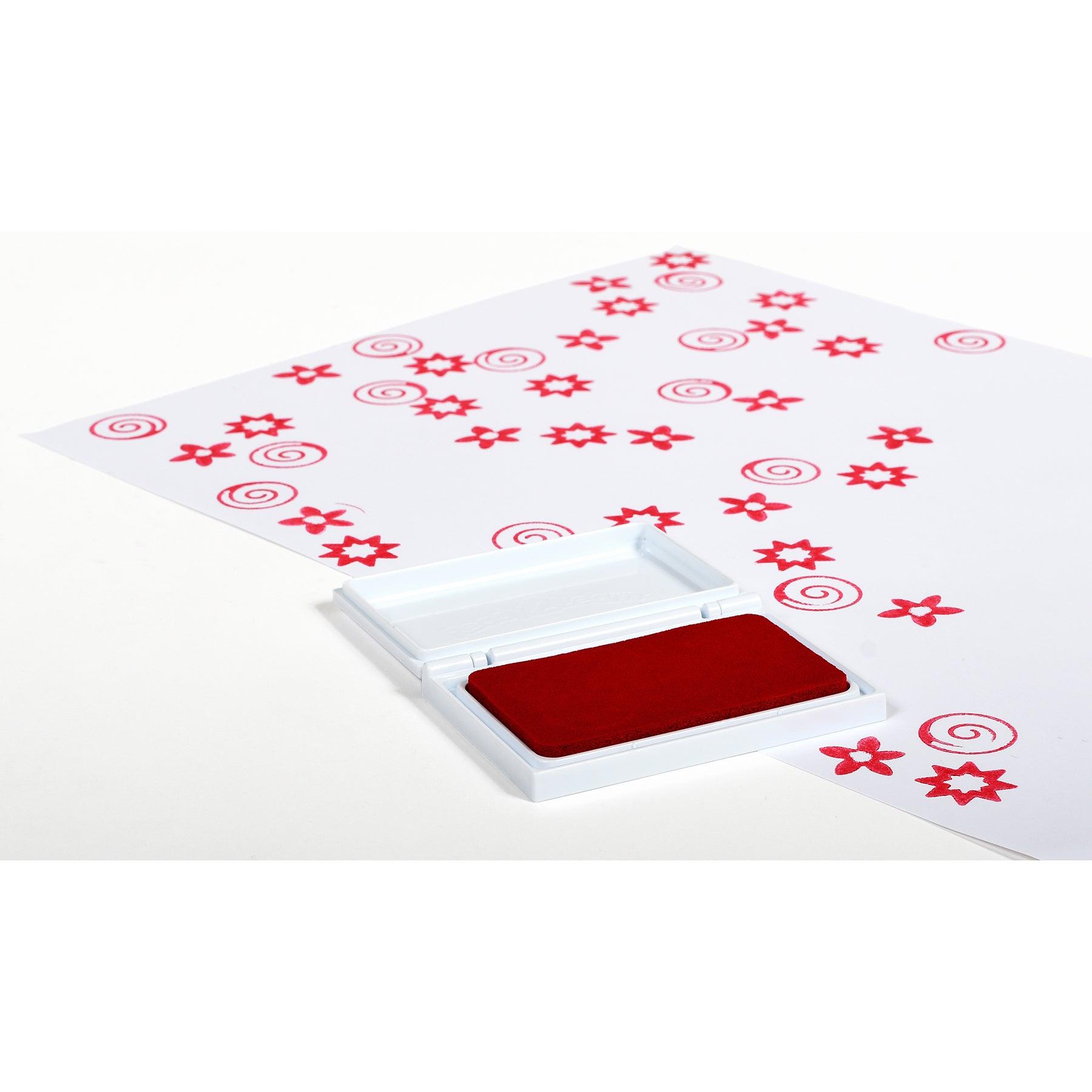 Washable Stamp Pad - Red - Pack of 6 - Loomini