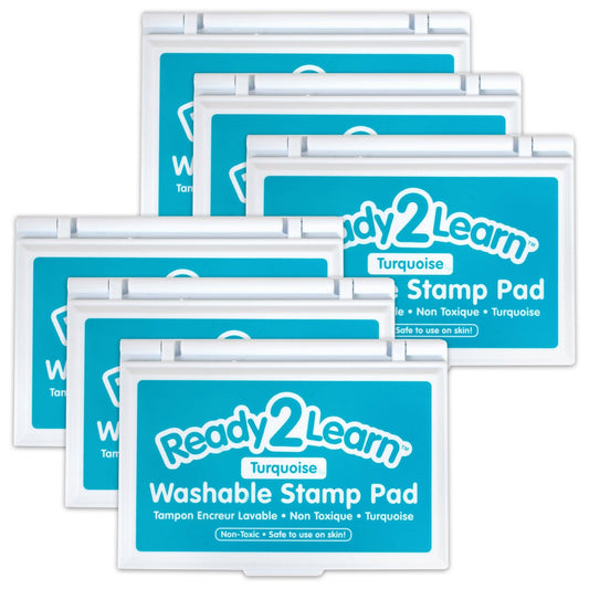 Washable Stamp Pad - Turquoise - Pack of 6 - Loomini
