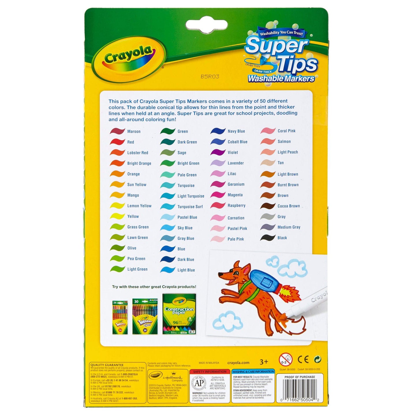 Washable Super Tips with Silly Scents, 50 Per Box, 2 Boxes - Loomini