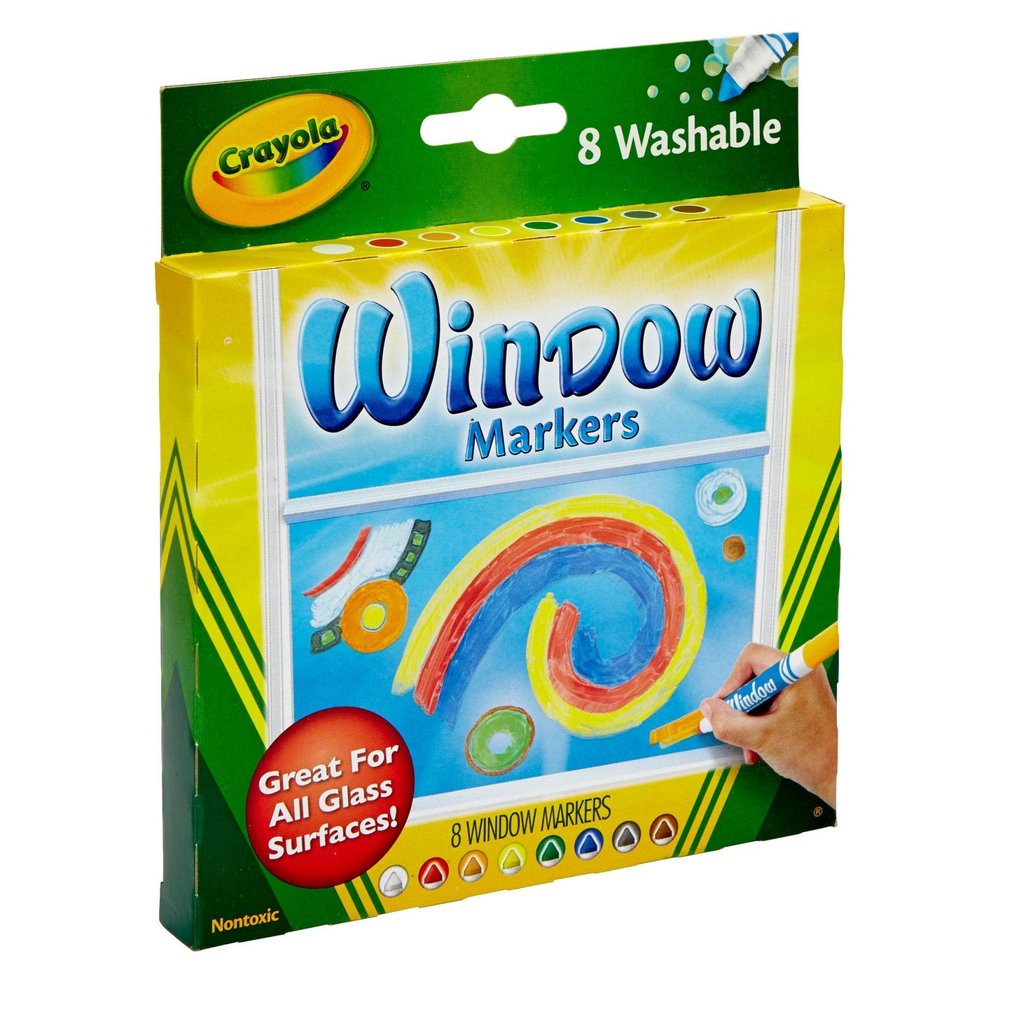 Washable Window Markers, 8 Per Box, 3 Boxes - Loomini