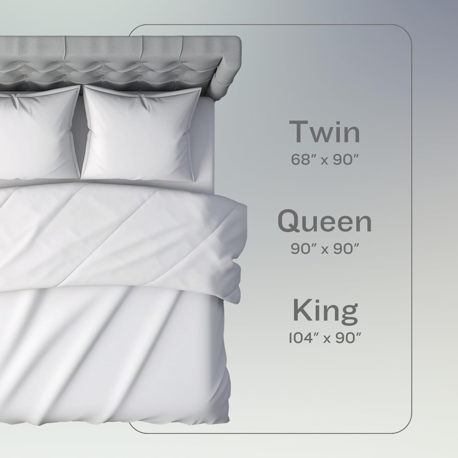 Washed Linen White Duvet Cover King with 2 Pillow Cases Super Soft Brushed Microfiber Linen Bedding Set King Duvet Cover 104 x90 - Loomini