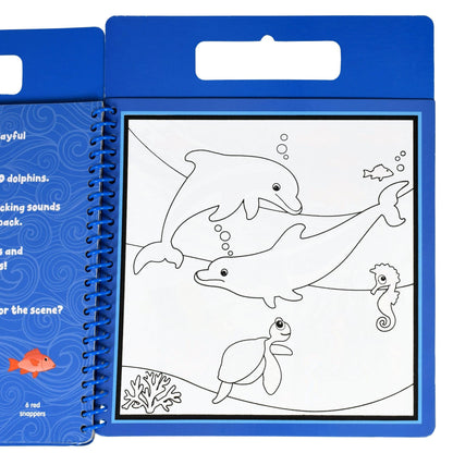 Water Art Activity Book - Sea Life, Pack of 6 - Loomini