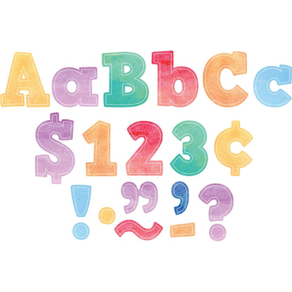 Watercolor Bold Block 4" Letters Combo Pack, 3 Packs - Loomini