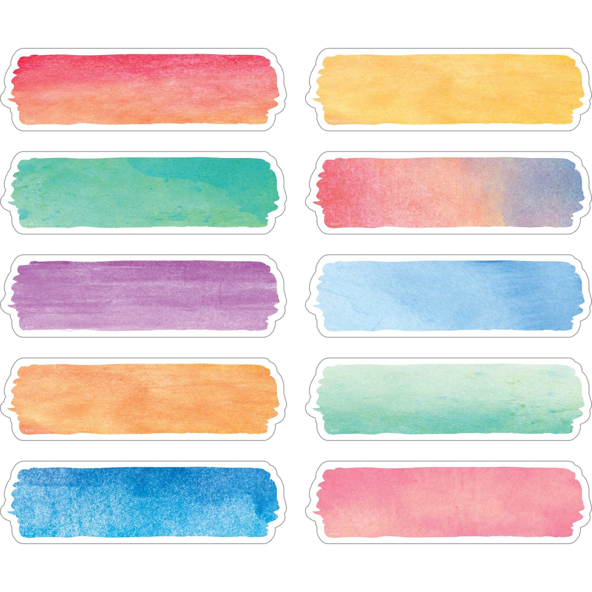 Watercolor Labels, Non-Adhesive, 120 Per Pack, 3 Packs - Loomini