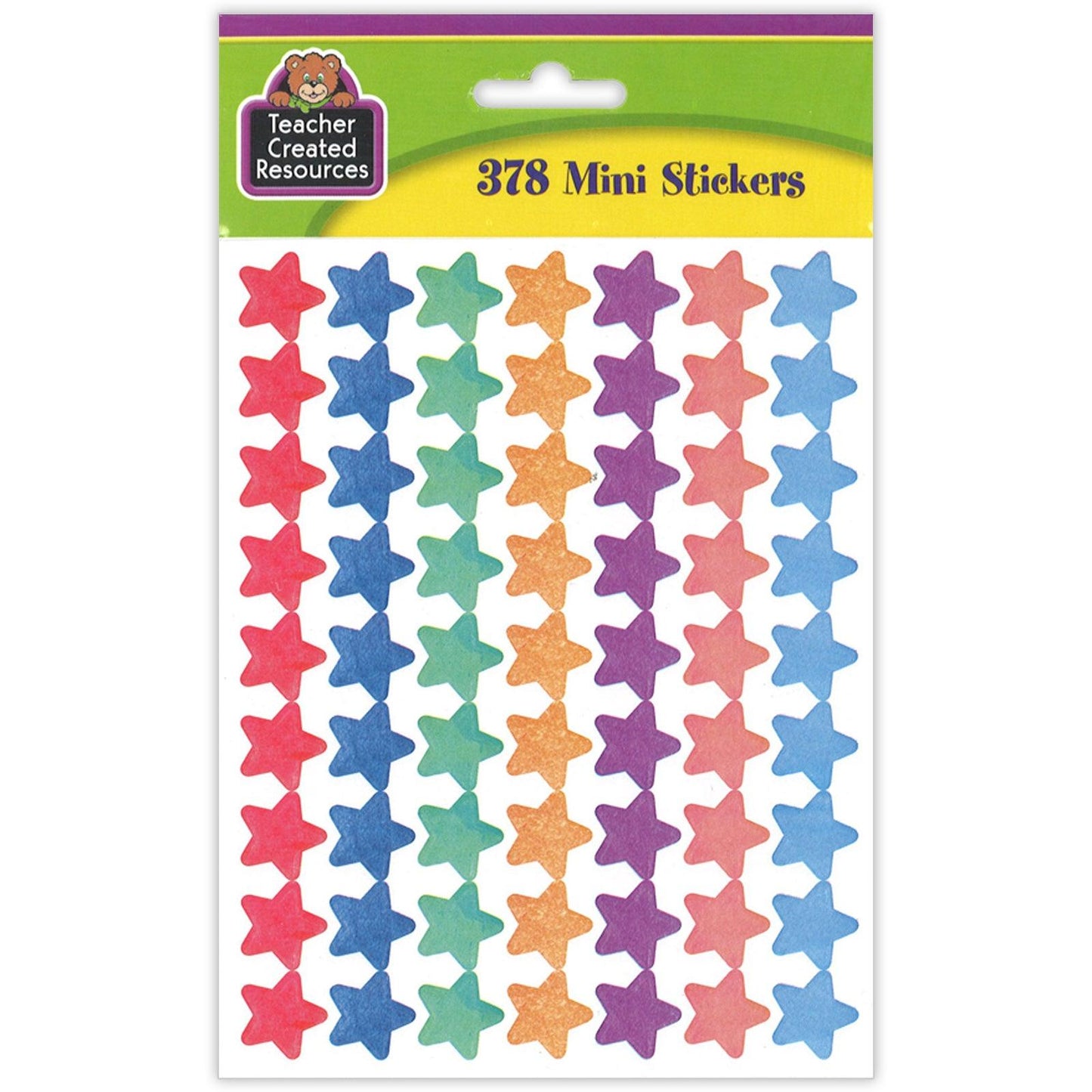 Watercolor Stars Mini Stickers, 378 Per Pack, 12 Packs - Loomini