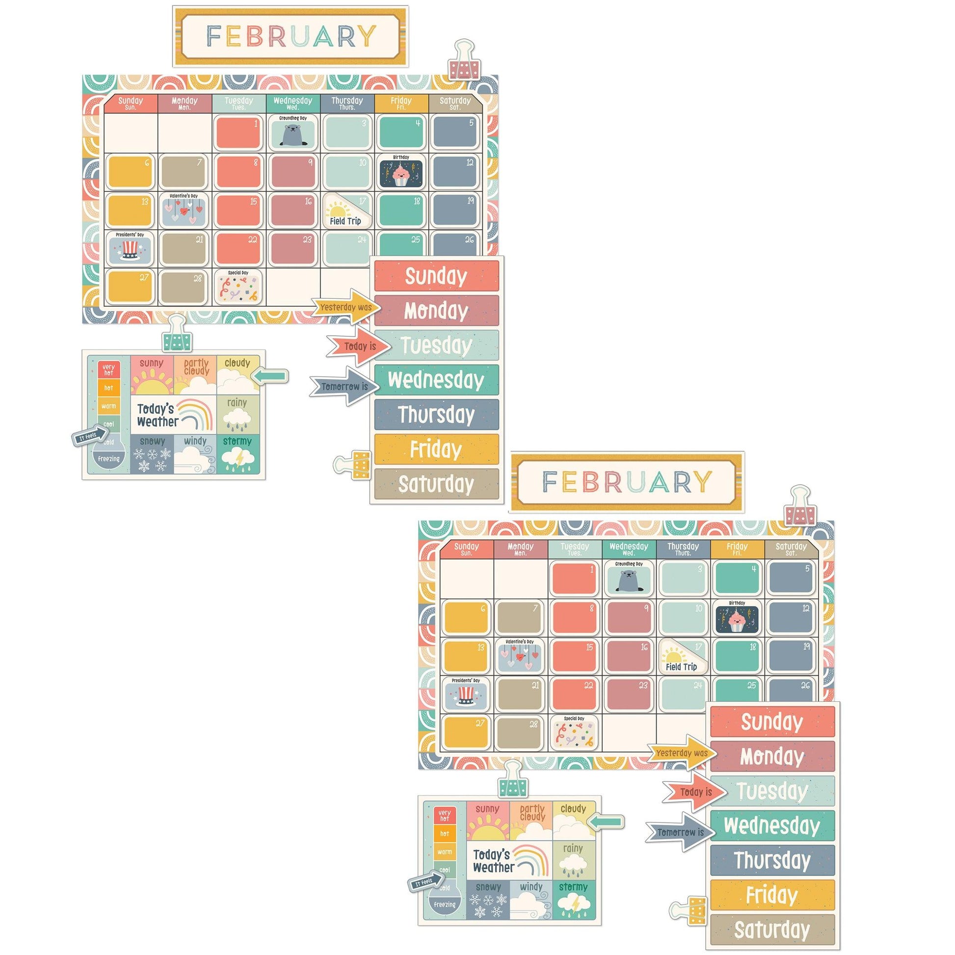 We Belong Calendar Bulletin Board Set, 2 Sets - Loomini