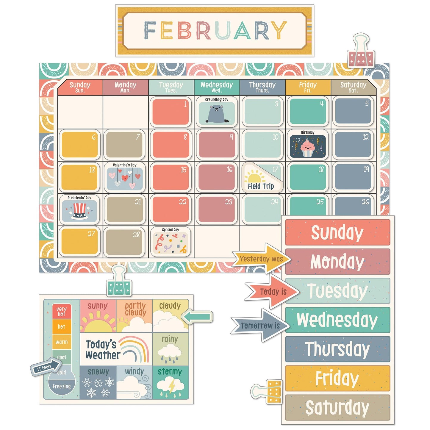 We Belong Calendar Bulletin Board Set, 2 Sets - Loomini