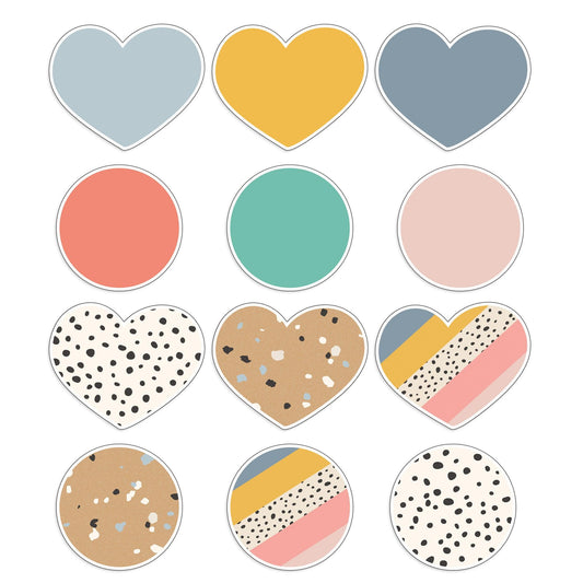 We Belong Hearts & Dots Cut-Outs, 36 Per Pack, 3 Packs - Loomini