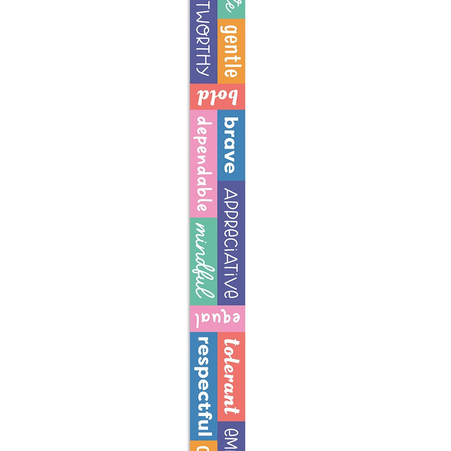 We Stick Together Positive Words Straight Bulletin Board Borders, 36 Feet Per Pack, 6 Packs - Loomini