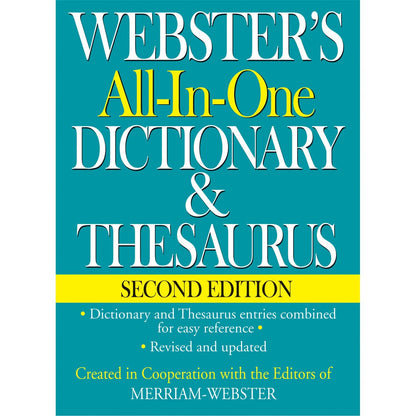 Webster's All-in-One Dictionary & Thesaurus, Second Edition - Loomini