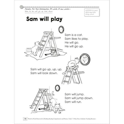 Week-by-Week Homework for Building Reading Comprehension & Fluency: Grade 1 - Loomini