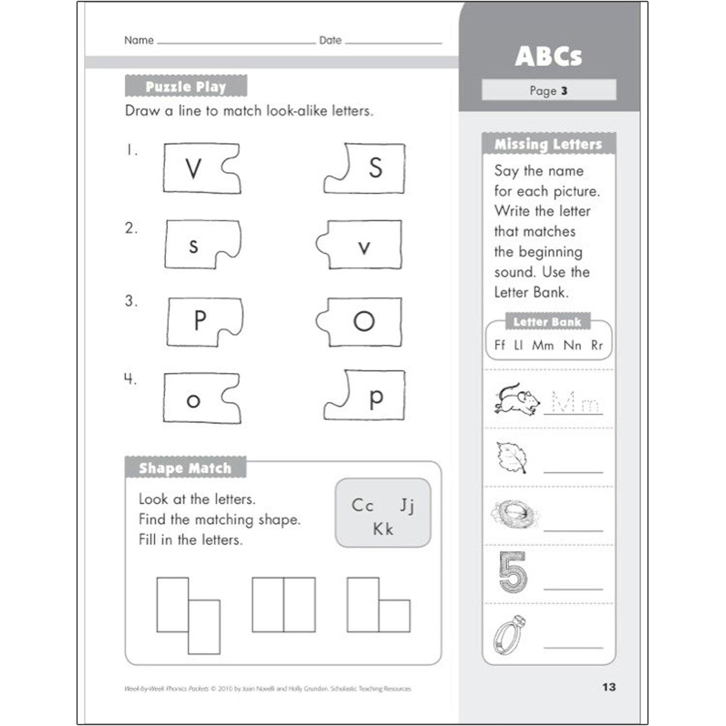 Week-By-Week Phonics Packets - Loomini