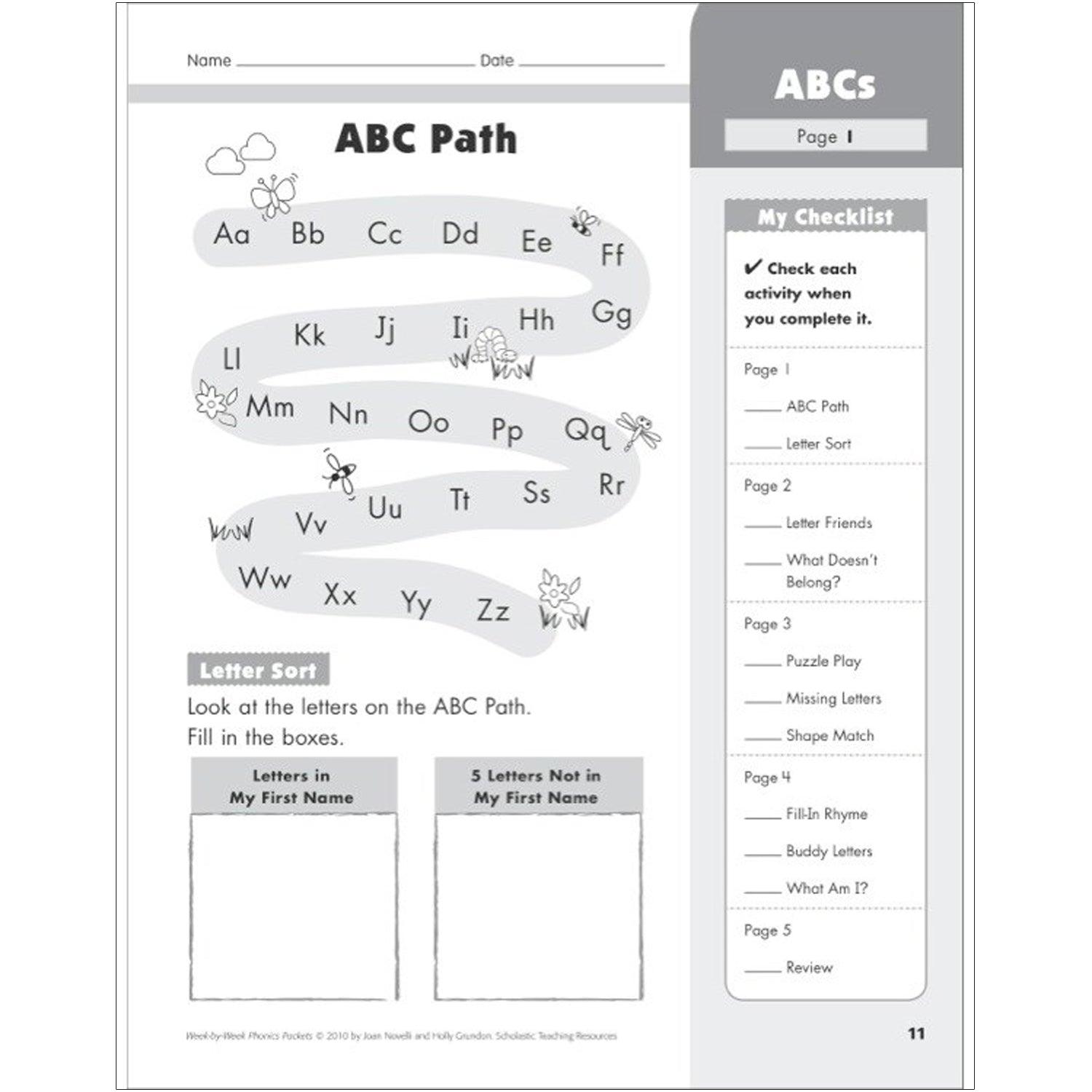 Week-By-Week Phonics Packets - Loomini