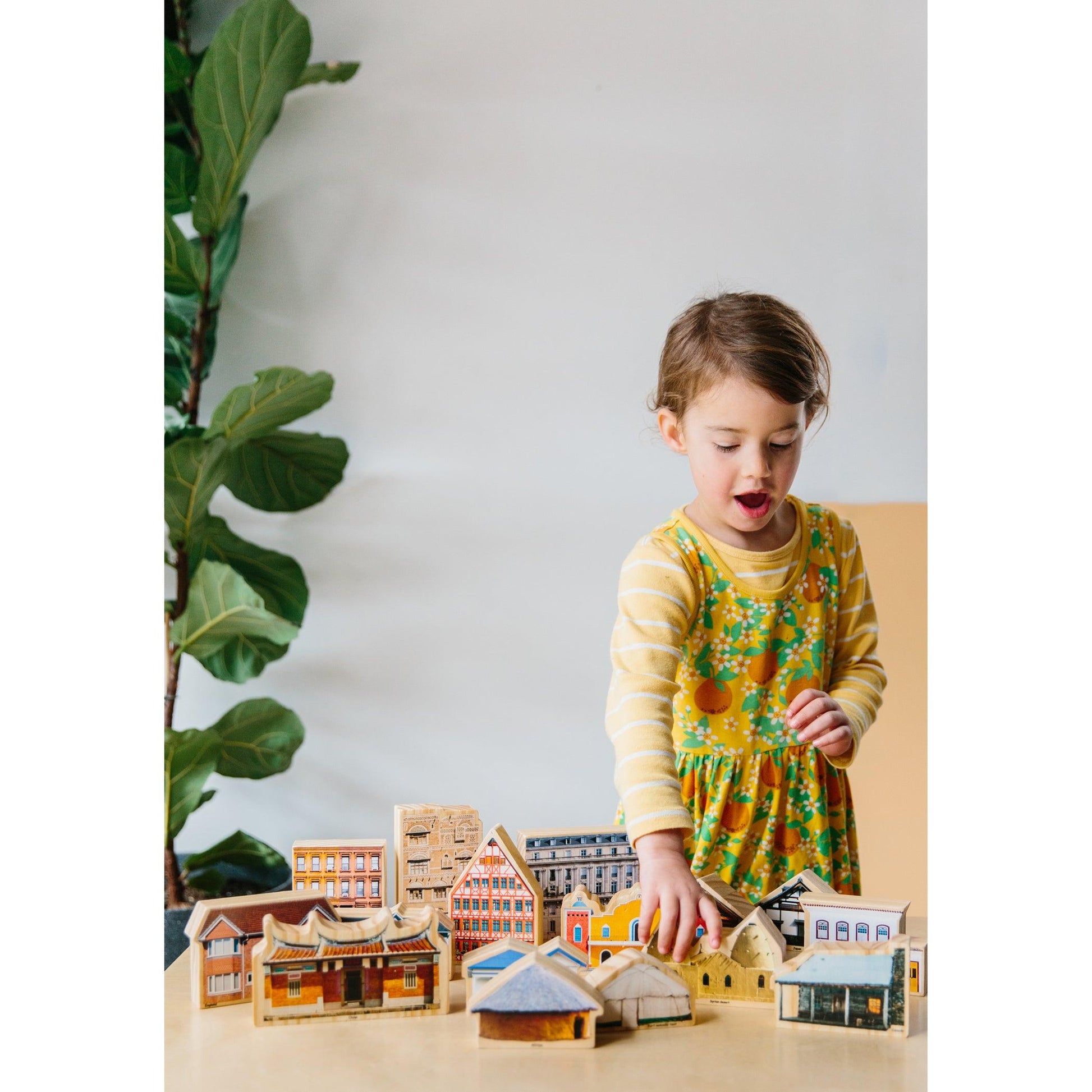 Where I Live? Wooden Blocks - Set of 17 - Ages 1+ - Loomini
