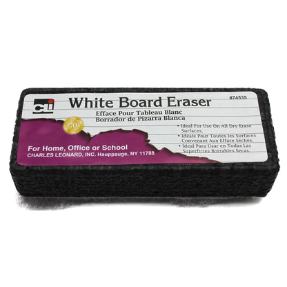 Whiteboard Eraser, Felt/Foam, Gray and Black, Pack of 6 - Loomini