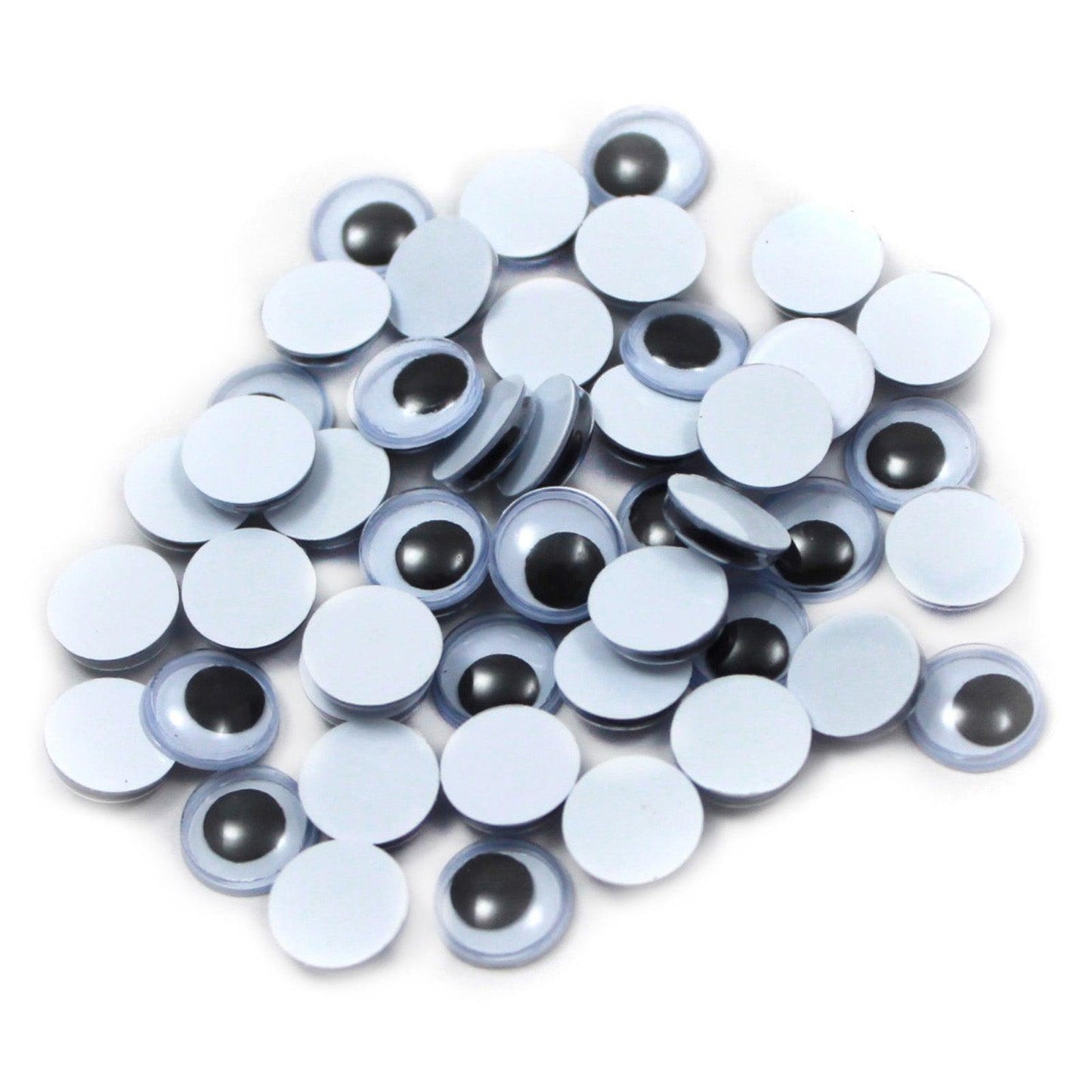 Wiggle Eyes 7mm, Black, 50 Per Pack, 48 Packs - Loomini