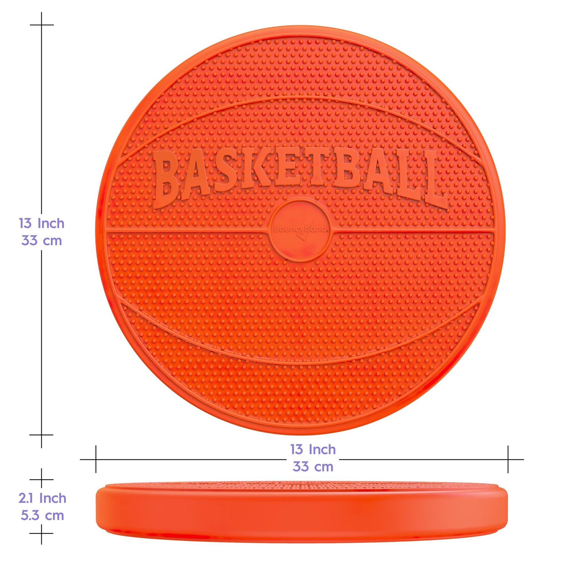 Wiggle Seat Sensory Cushion, Orange Basketball - Loomini