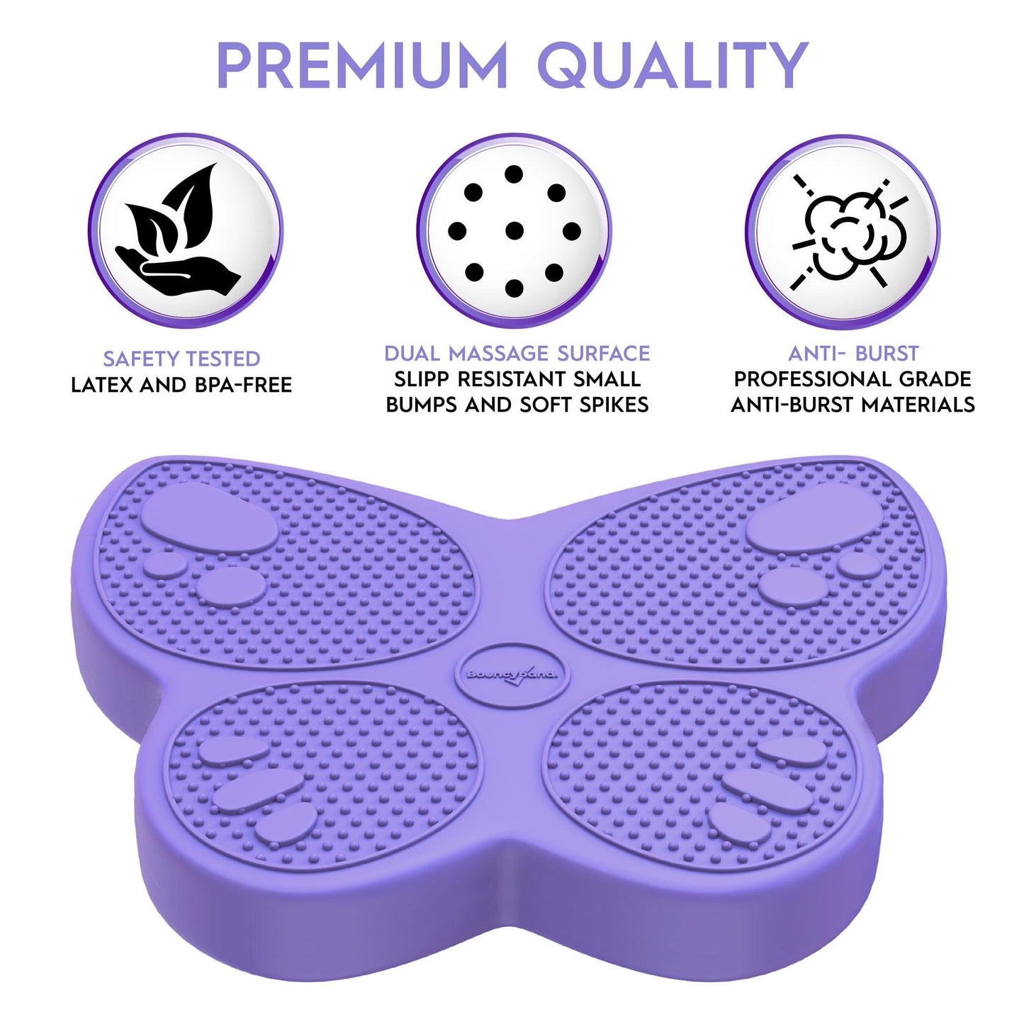 Wiggle Seat Sensory Cushion, Purple Butterfly - Loomini