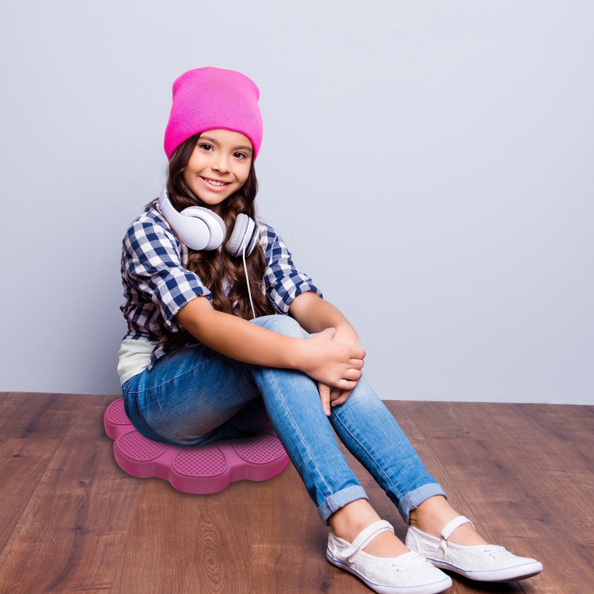 Wiggle Seat Sensory Cushion, Rose Flower - Loomini