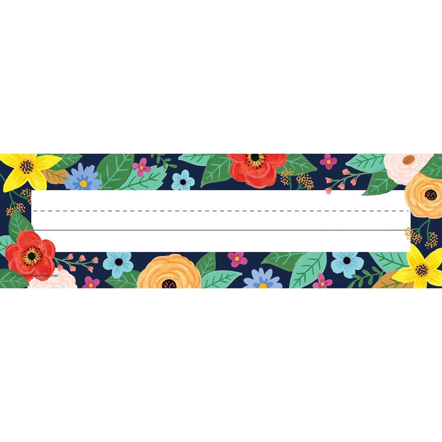 Wildflowers Flat Name Plates, 36 Per Pack, 6 Packs - Loomini