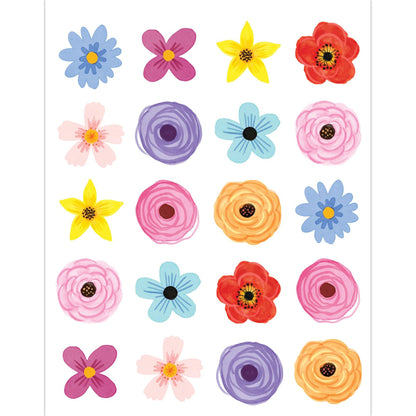 Wildflowers Stickers, 120 Per Pack, 12 Packs - Loomini