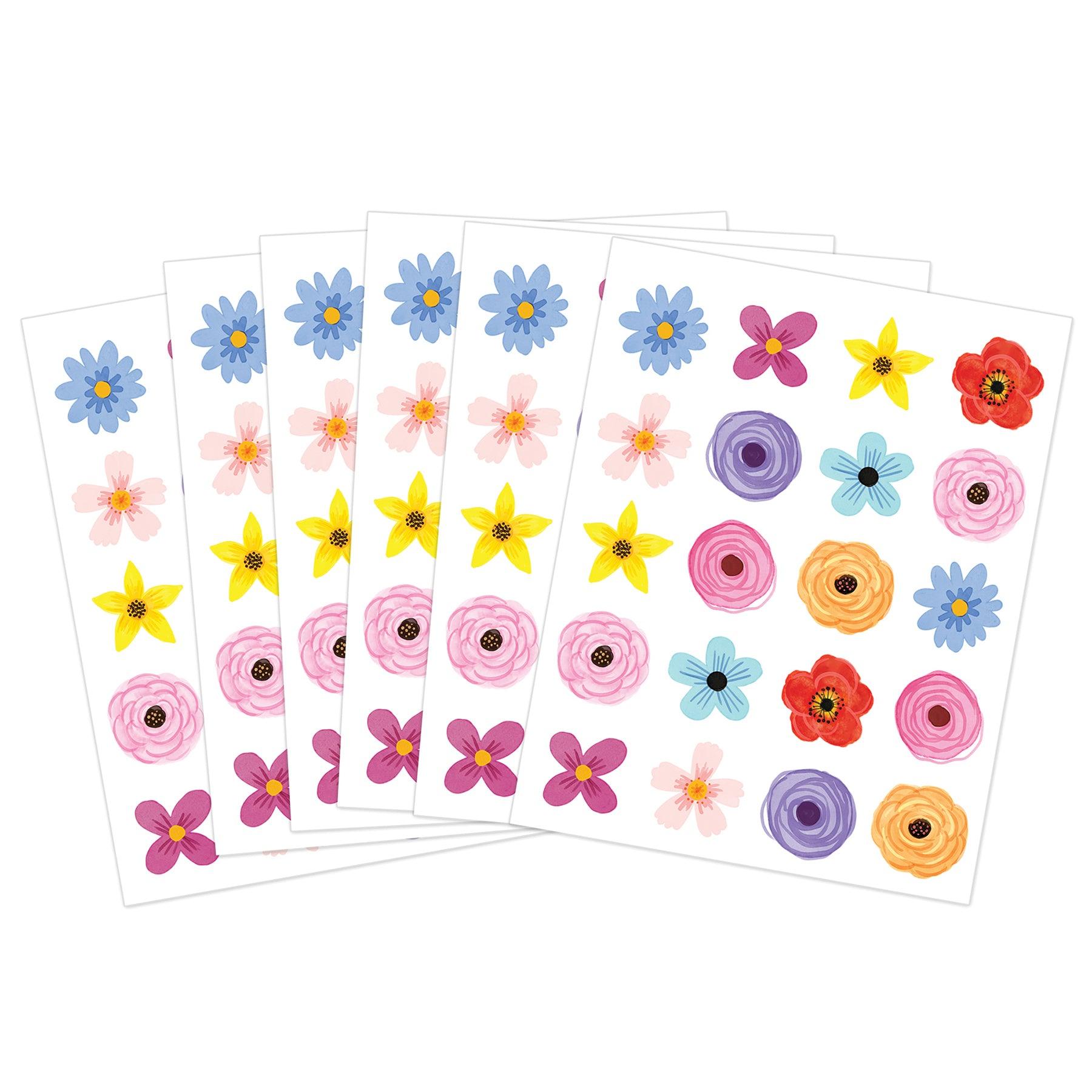 Wildflowers Stickers, 120 Per Pack, 12 Packs - Loomini