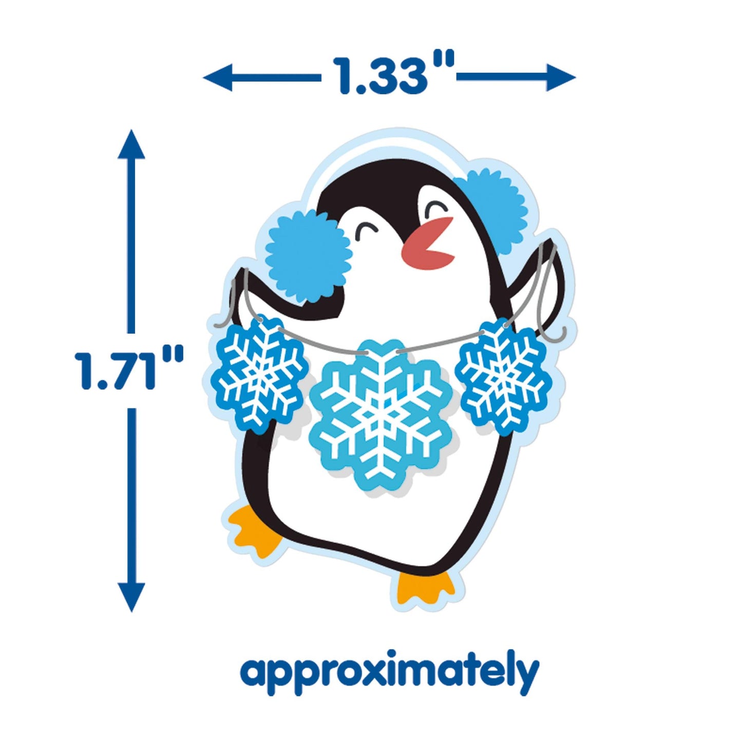 Winter Penguin Giant Stickers, 36 Per Pack, 12 Packs - Loomini