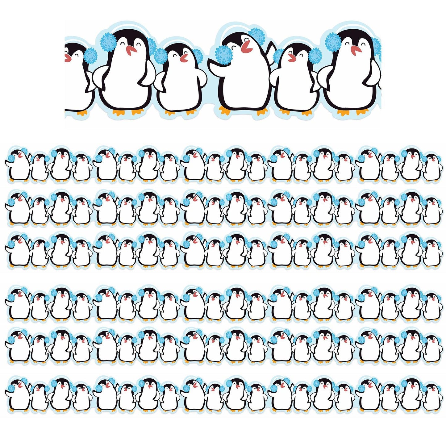 Winter Penguins Extra Wide Deco Trim®, 37 Feet Per Pack, 6 Packs - Loomini