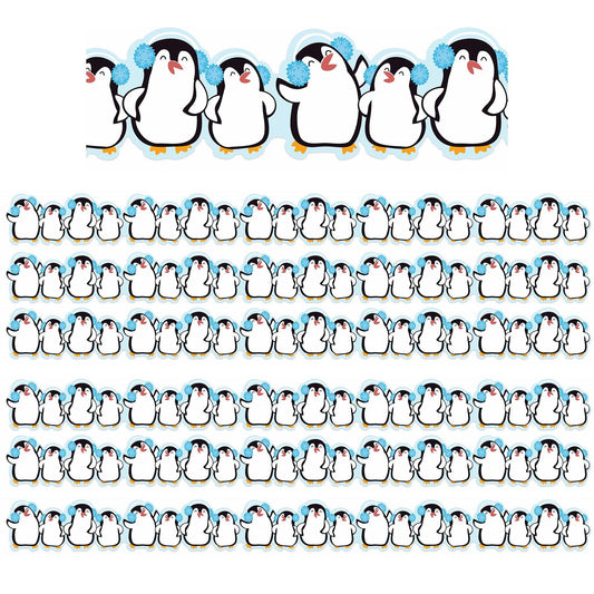 Winter Penguins Extra Wide Deco Trim®, 37 Feet Per Pack, 6 Packs - Loomini