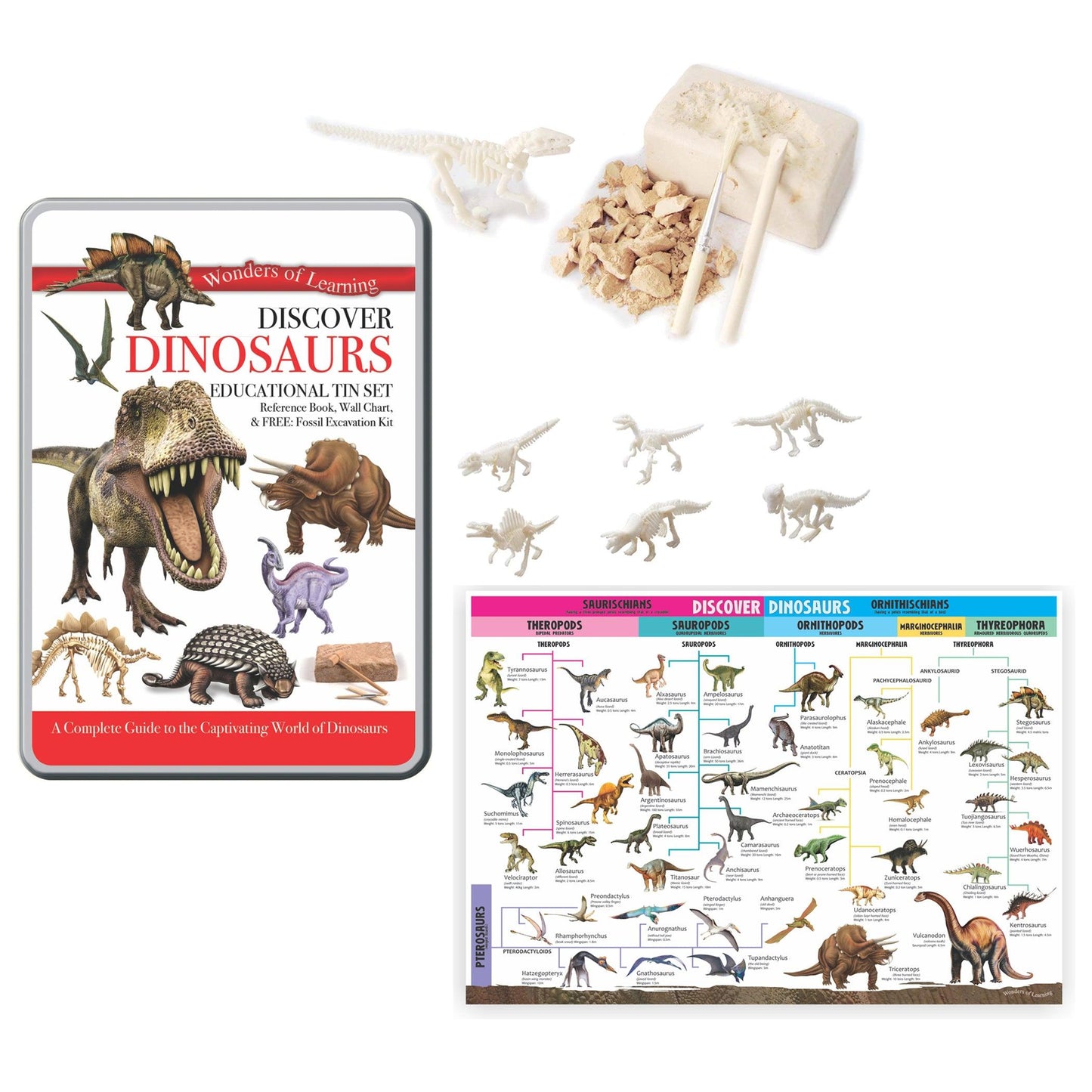 Wonders of Learning Tin Set, Discover Dinosaurs - Loomini