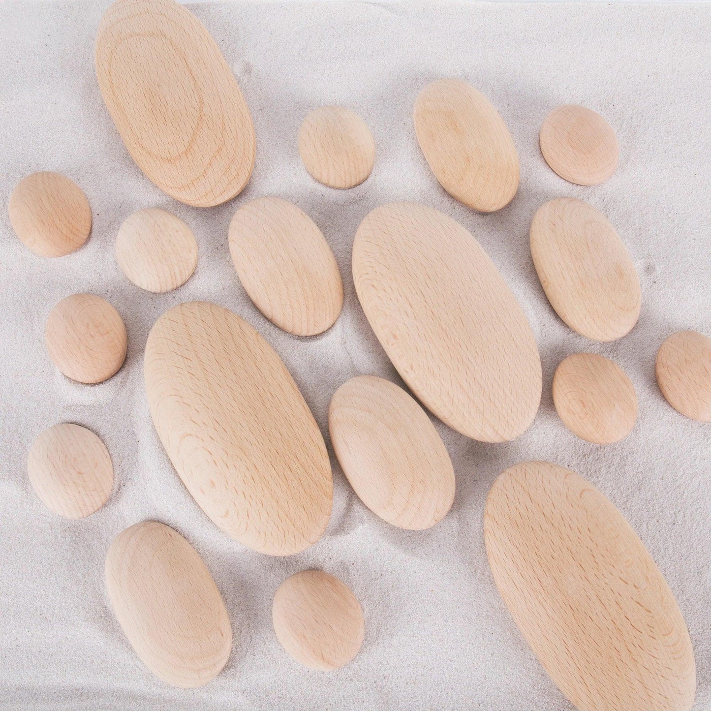 Wood Stackers - River Stones, 20 Pieces - Loomini