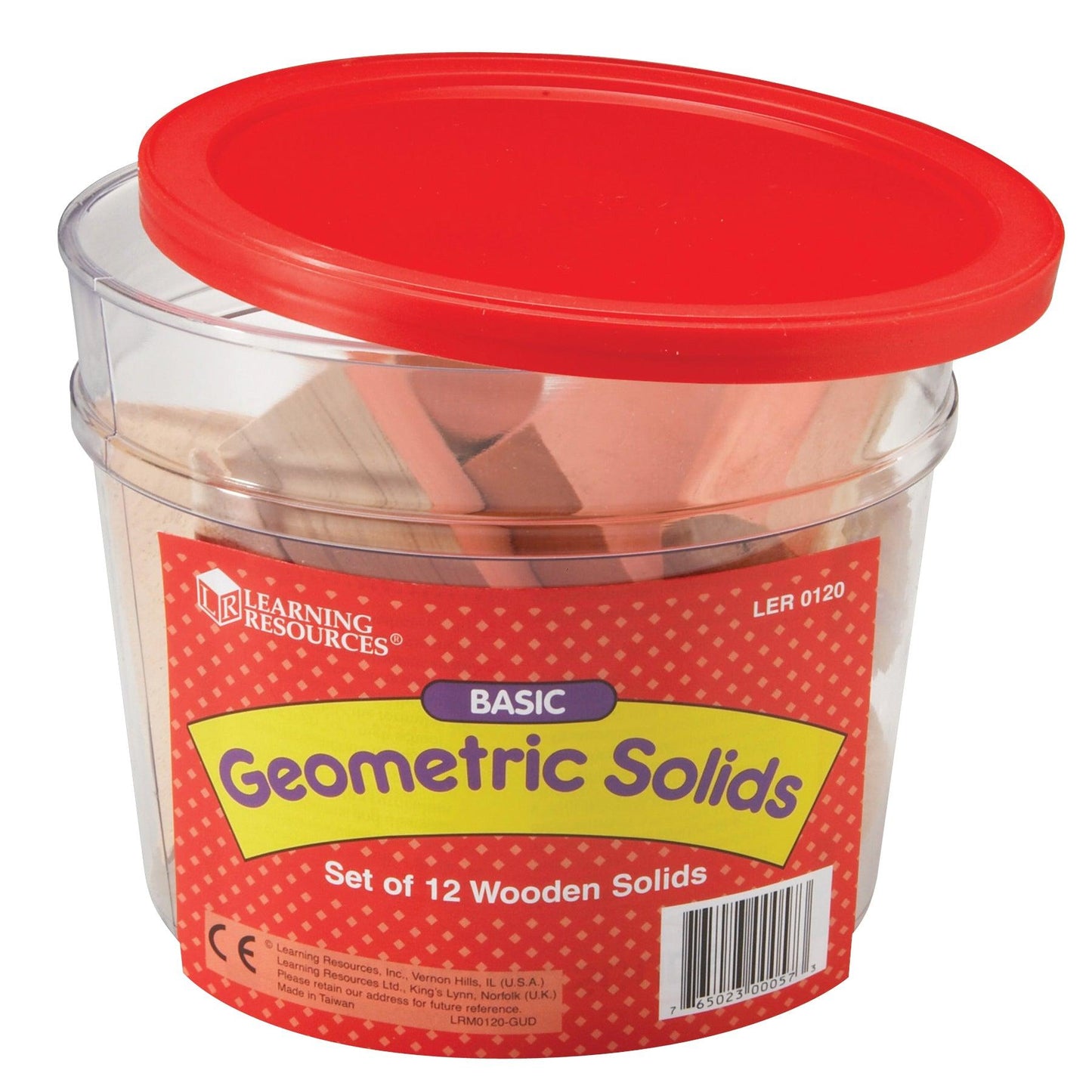 Wooden Geometric Solids, Pack of 12 - Loomini