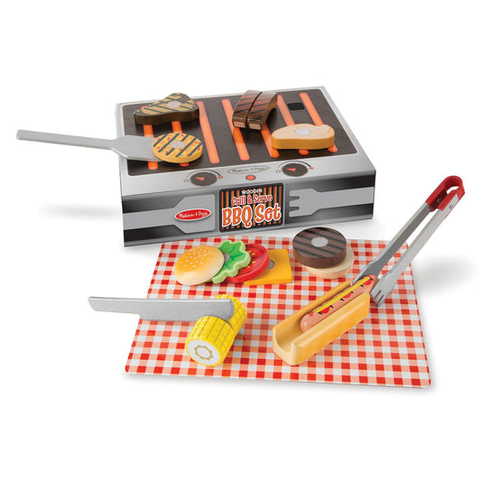 Wooden Grill & Serve BBQ Set - Loomini