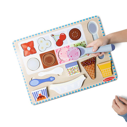 Wooden Magnetic Ice Cream Puzzle & Play Set - Loomini