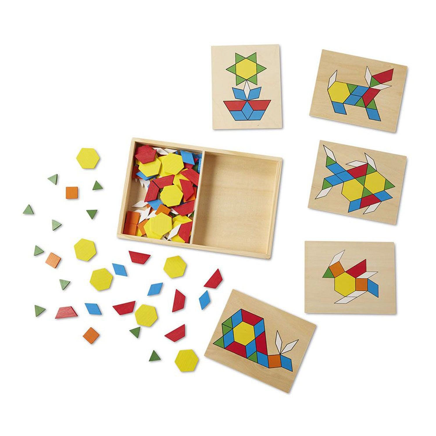 Wooden Pattern Blocks & Boards - Loomini