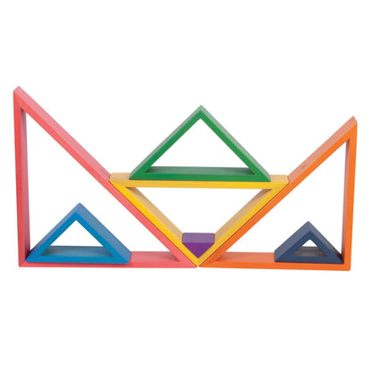 Wooden Rainbow Architect Triangles - Set of 7 - Loomini